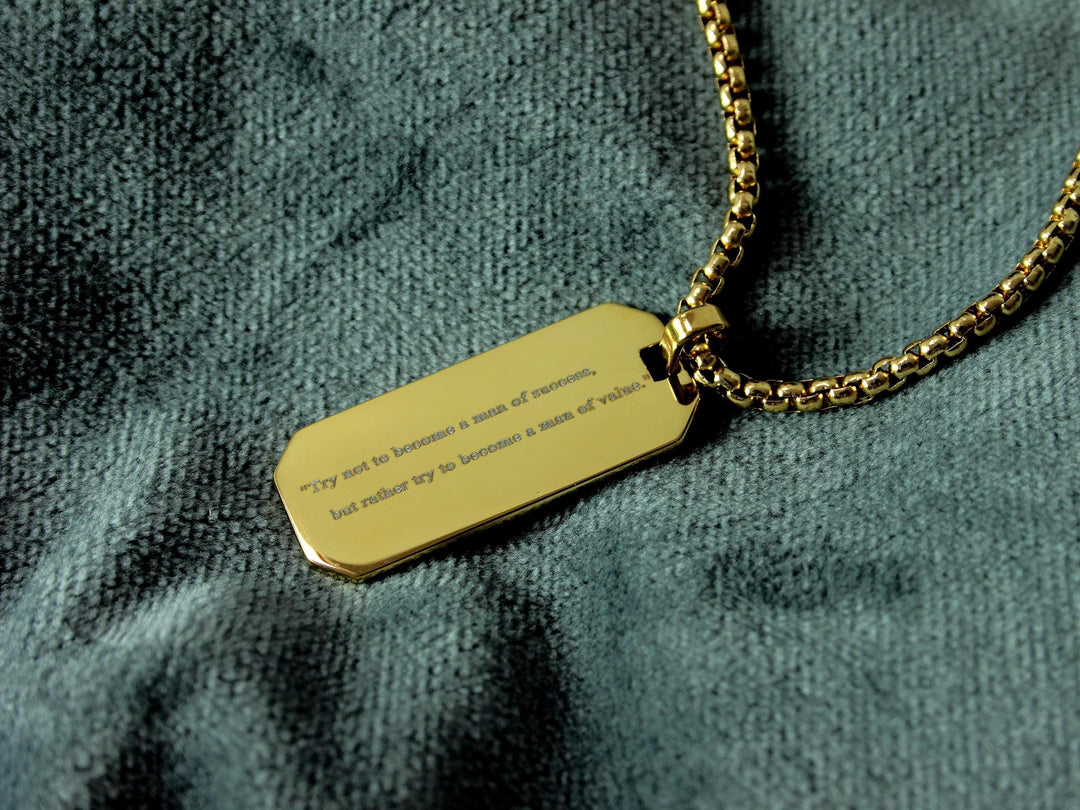 Gold Tyre Tread Necklace, Custom Quote