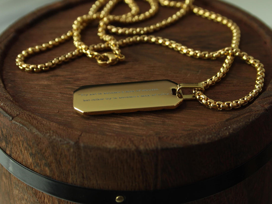 Gold Tyre Tread Necklace, Custom Quote