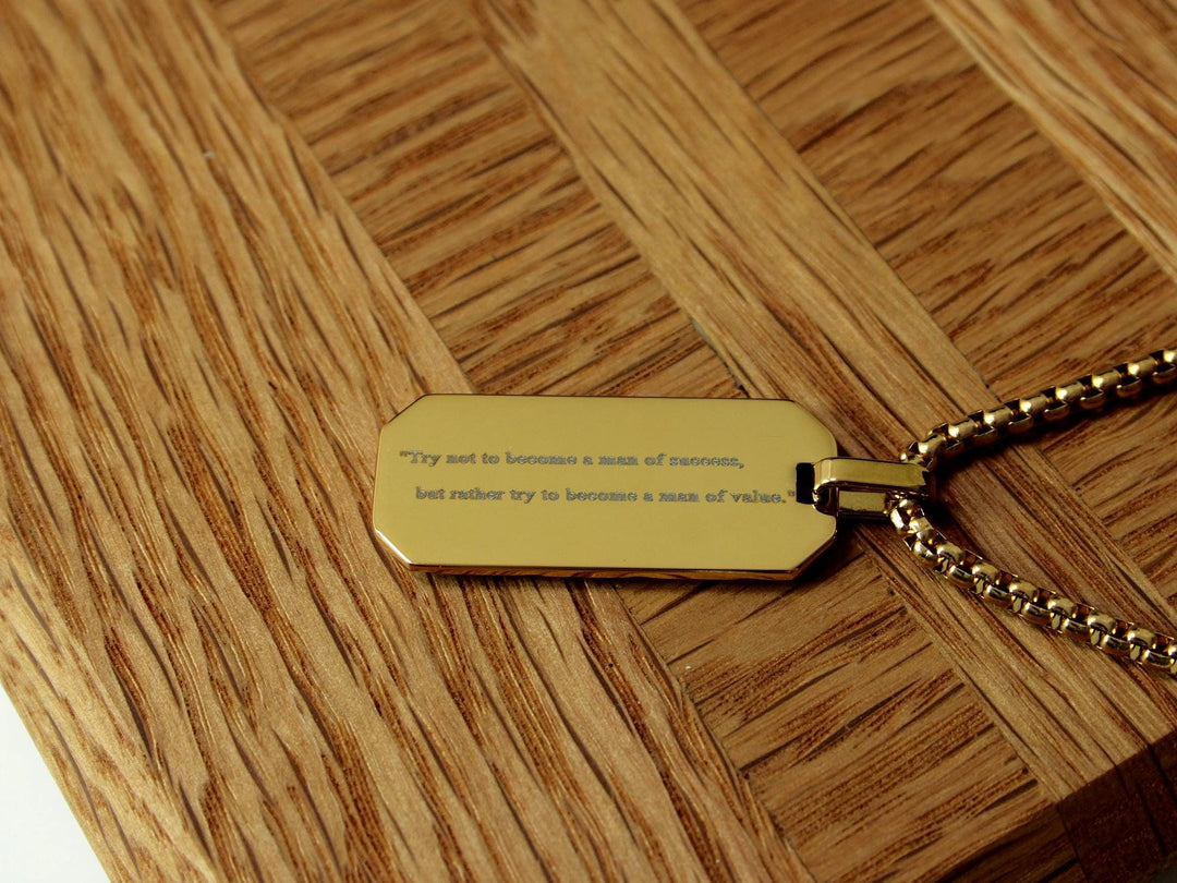 Gold Tyre Tread Necklace, Custom Quote