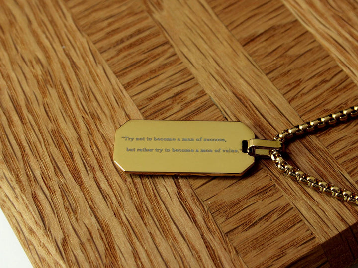 Gold Tyre Tread Necklace, Custom Quote