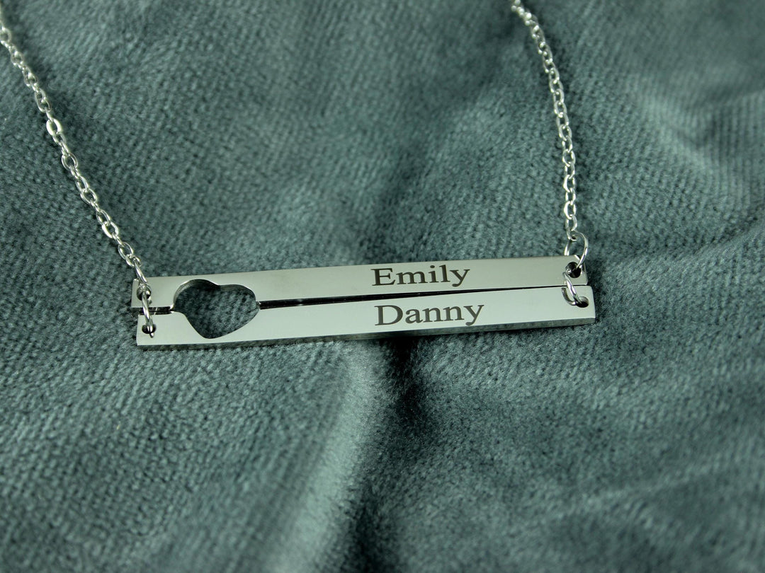Double Bar Name Necklace With Names
