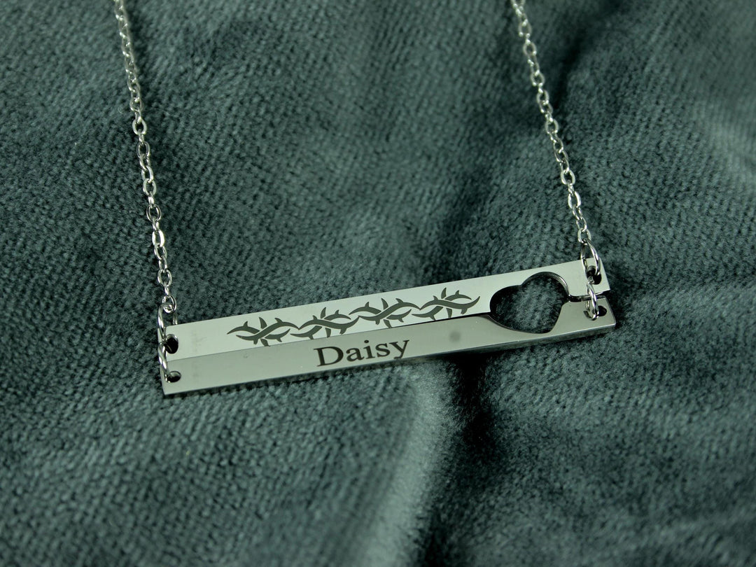 Heart Cut Out Bar Pendant