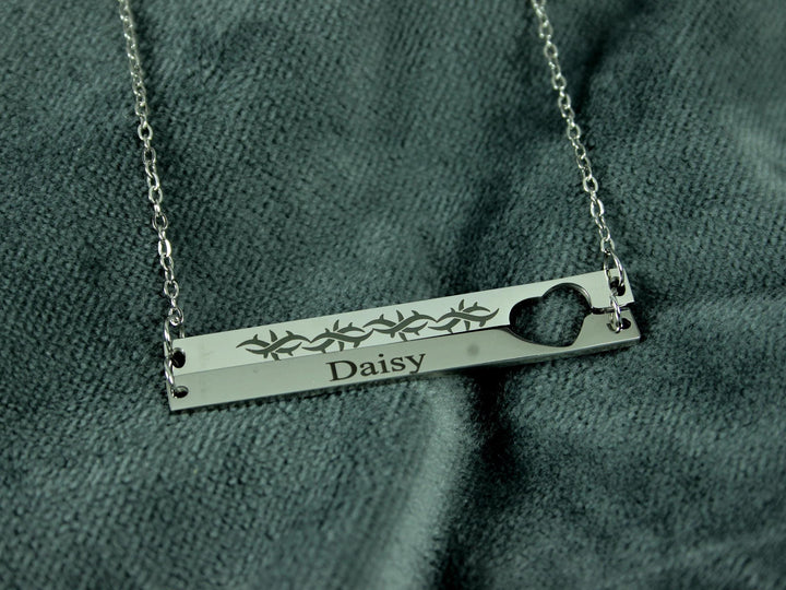 Heart Cut Out Bar Pendant