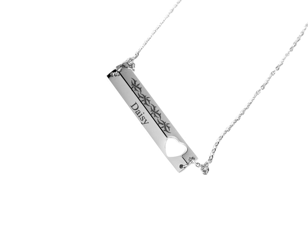 Heart Cut Out Bar Pendant