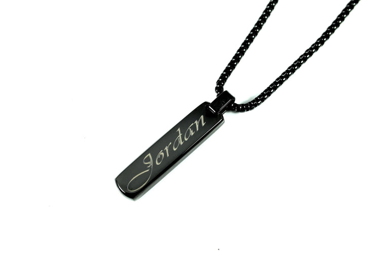 Black Swirly Name Necklace