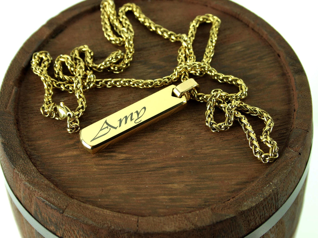 Gold Swirly Name Necklace