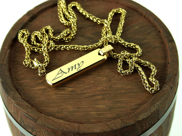 Gold Swirly Name Necklace