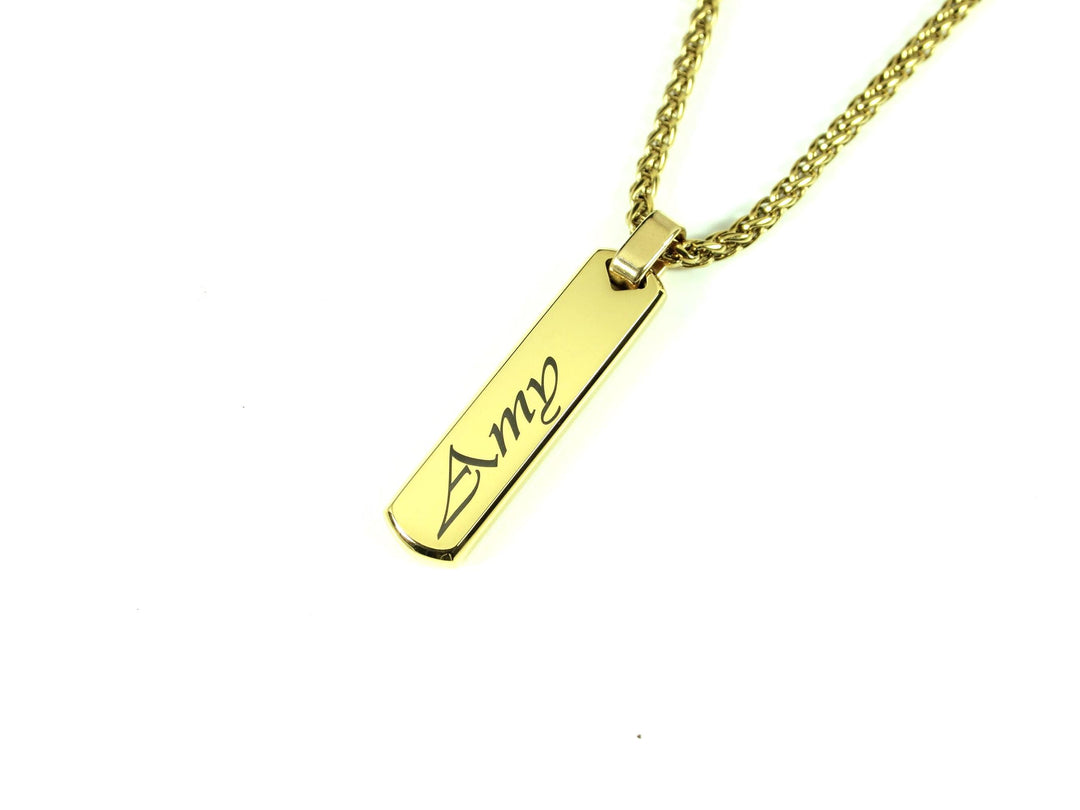Gold Swirly Name Necklace