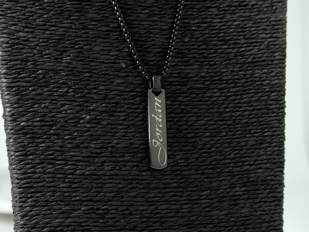 Swirly Name Bar Necklace
