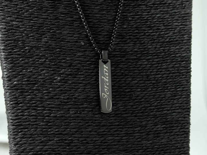 Swirly Name Bar Necklace