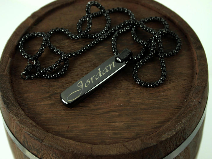 Swirly Name Bar Necklace