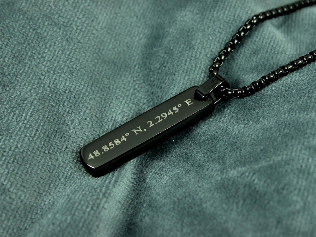 Coordinates Bar Necklace