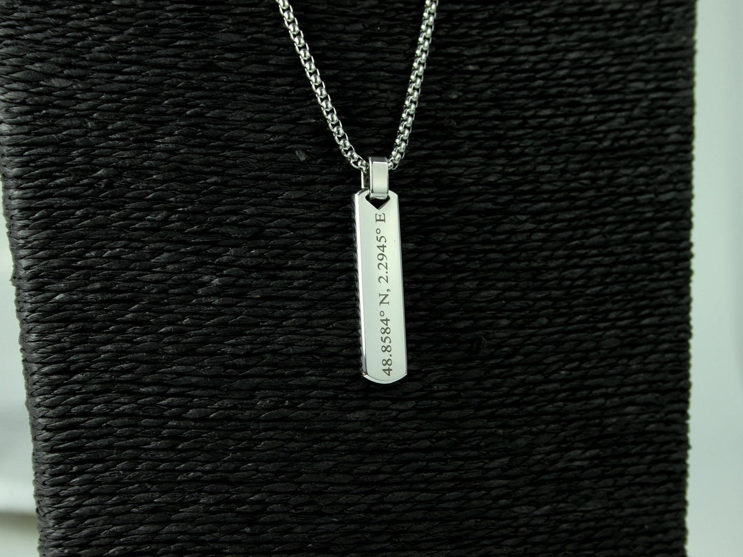 Coordinates Bar Necklace