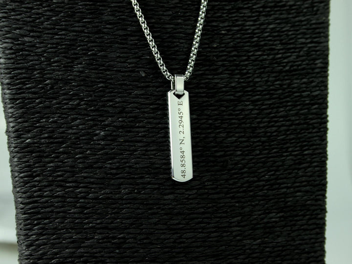 Coordinates Bar Necklace