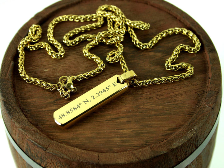 Coordinates Bar Necklace