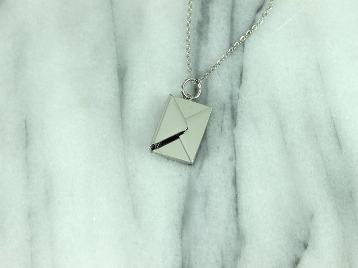 Custom Letter Necklace, Hidden Roman Numerals