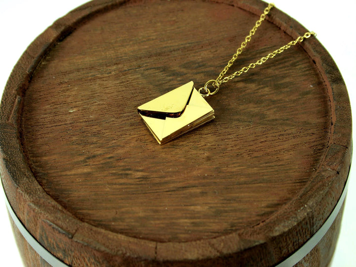Gold Couples Letter Necklace, Hidden Message
