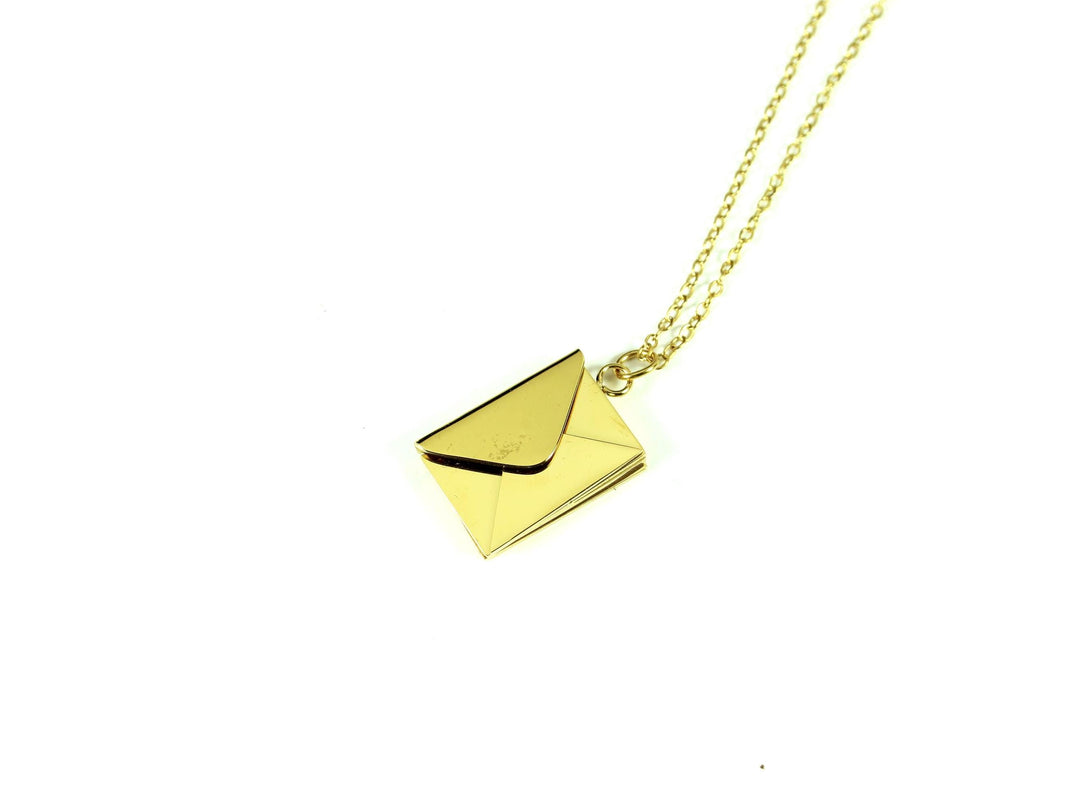 Gold Couples Letter Necklace, Hidden Message