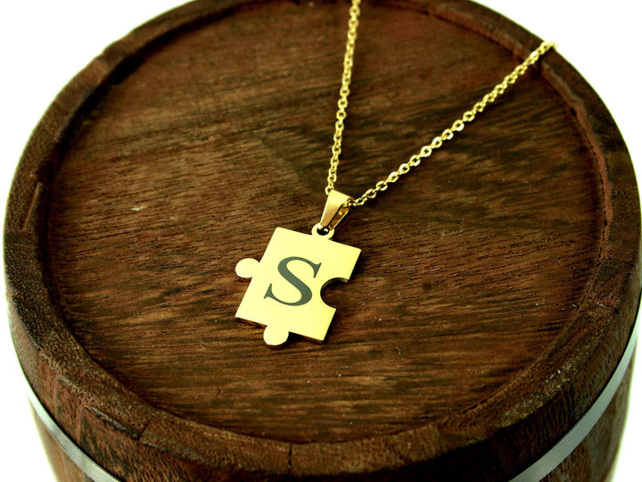 Gold Puzzle Piece Necklace