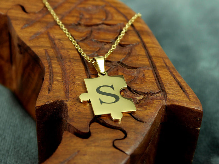 Gold Puzzle Piece Necklace