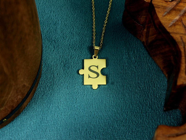 Gold Puzzle Piece Necklace