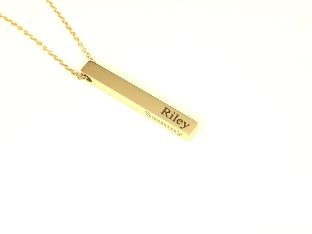 Rose Gold Name Bar Necklace