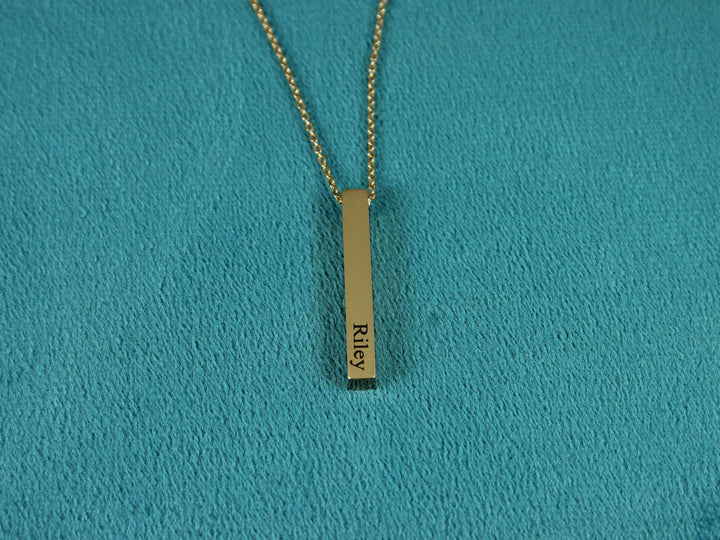 Rose Gold Name Bar Necklace