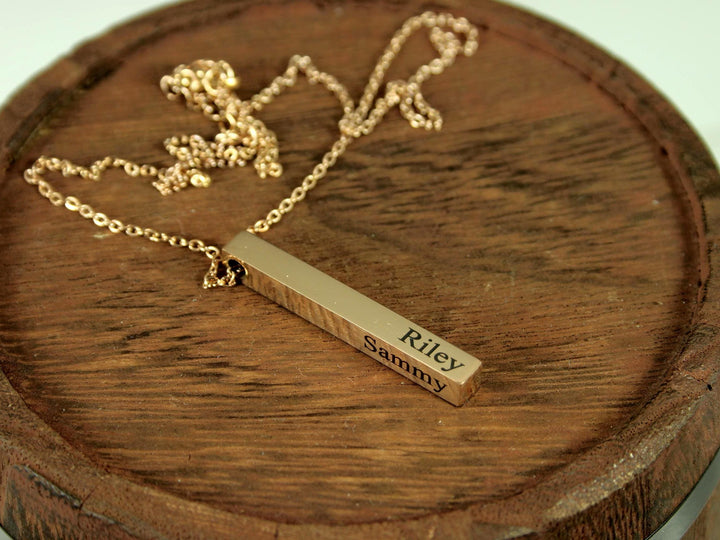 Rose Gold Name Bar Necklace