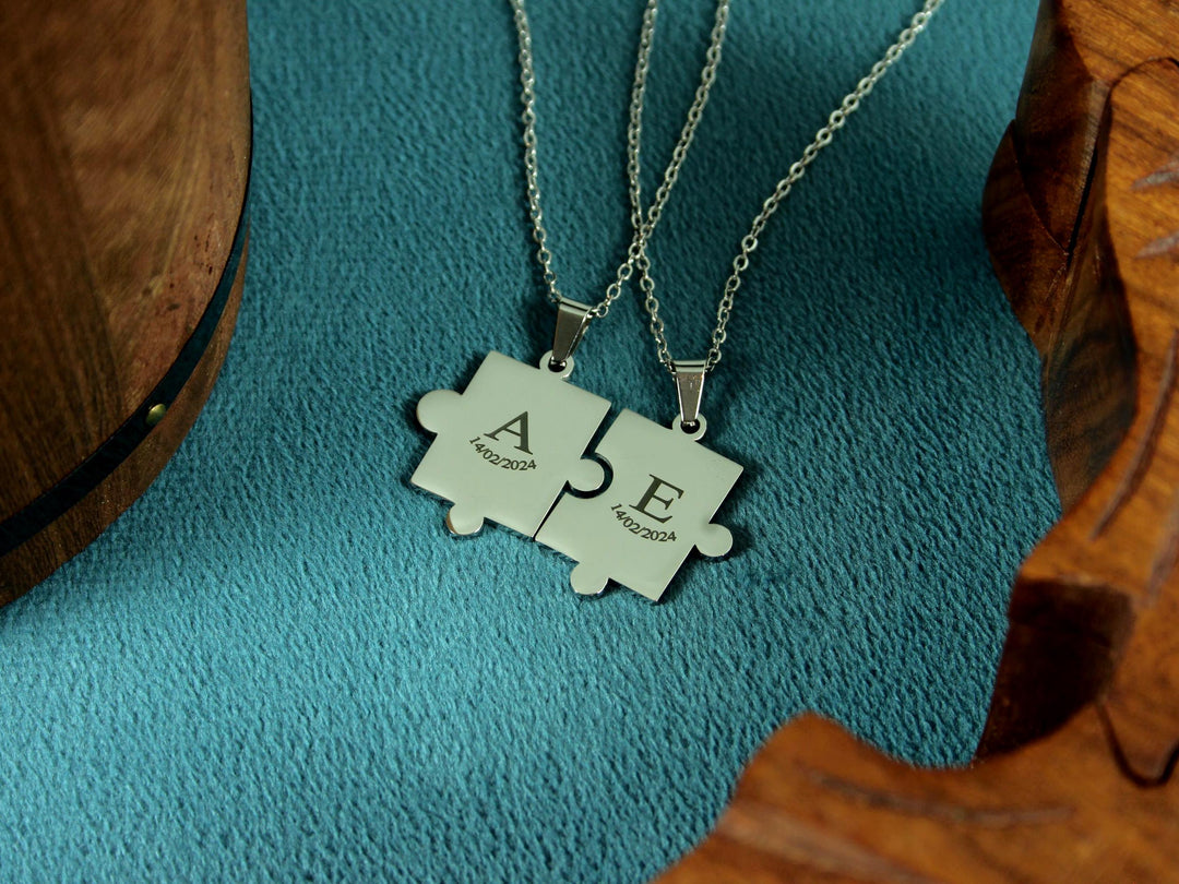 Custom Puzzle Charm Necklace