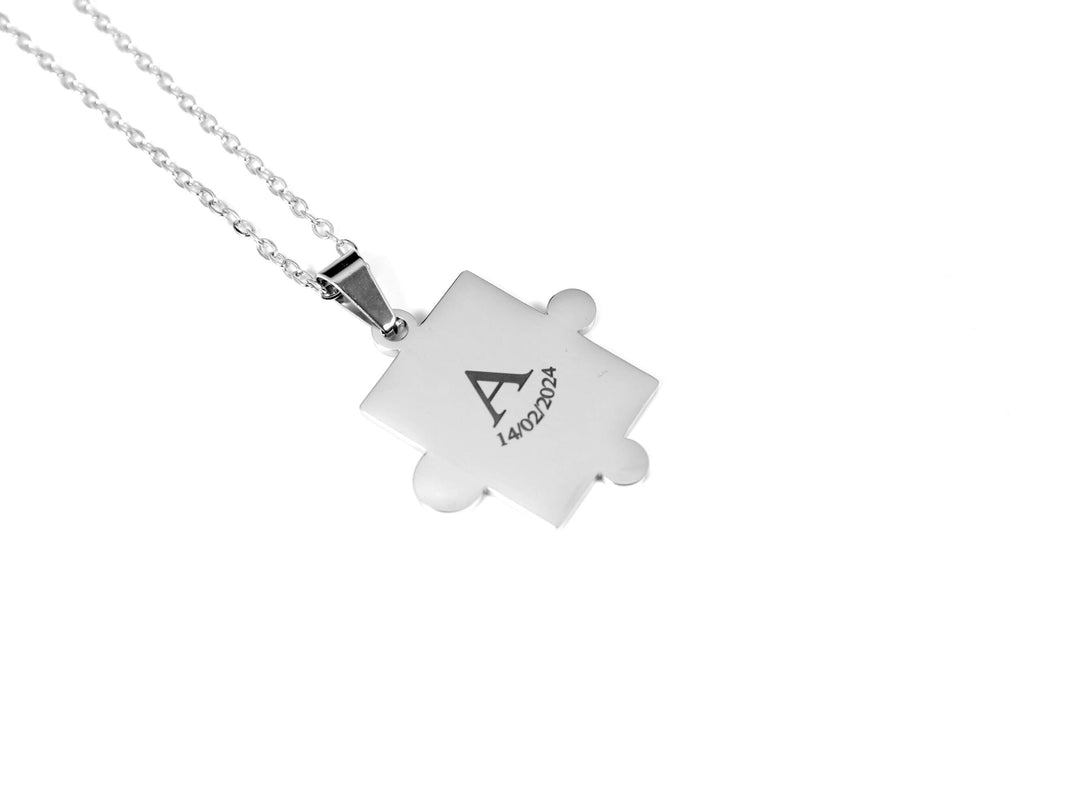 Custom Puzzle Charm Necklace