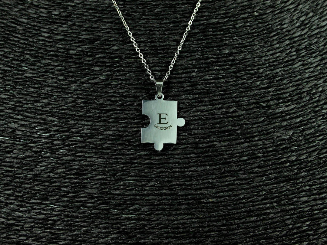 Couple Puzzle Pendant Set