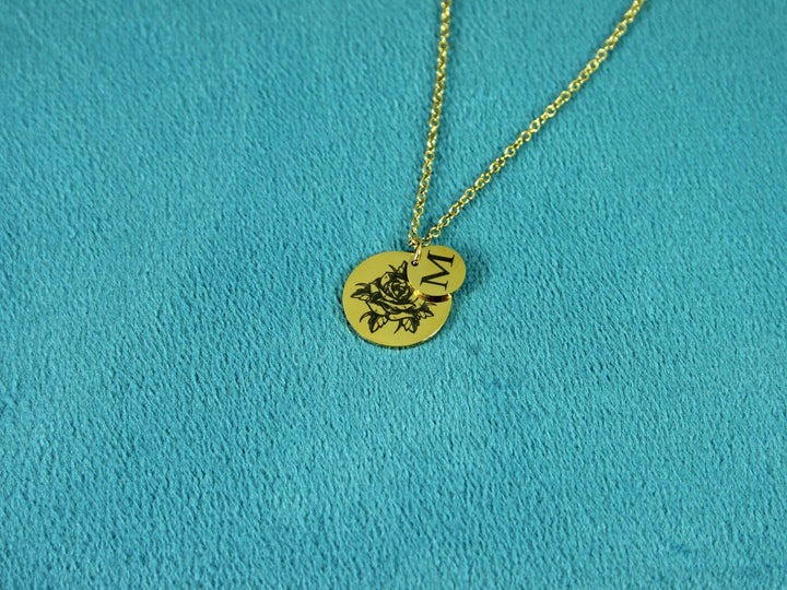 Gold Birth Flower Necklace