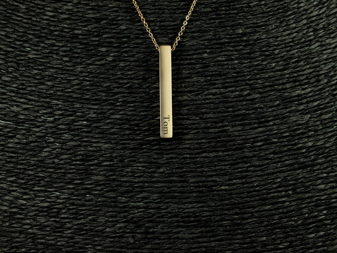 Rose Gold Name Bar Necklace