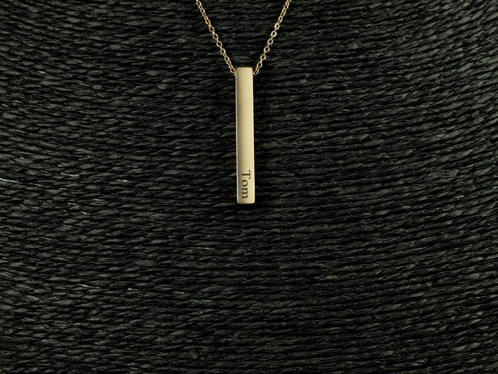 Rose Gold Name Bar Necklace