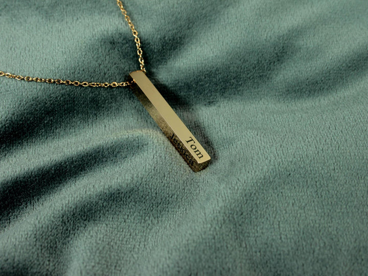 Rose Gold Name Bar Necklace