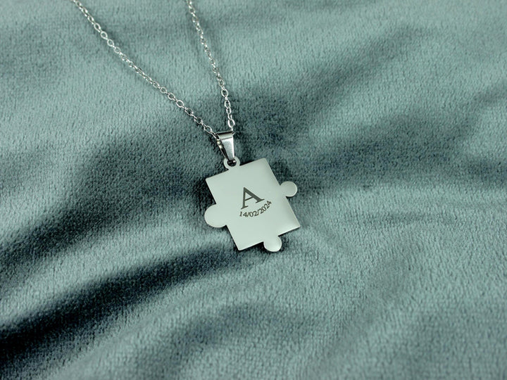 Custom Puzzle Charm Necklace
