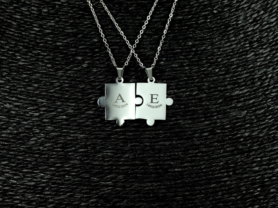Custom Puzzle Charm Necklace