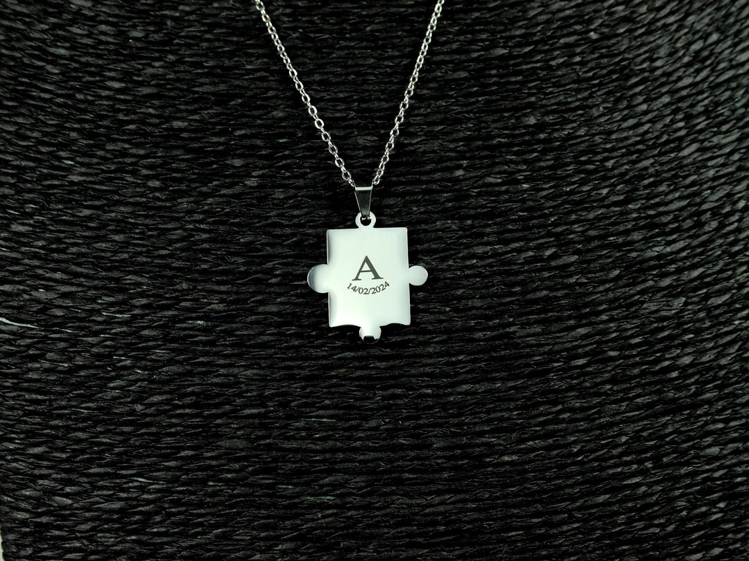 Custom Puzzle Charm Necklace