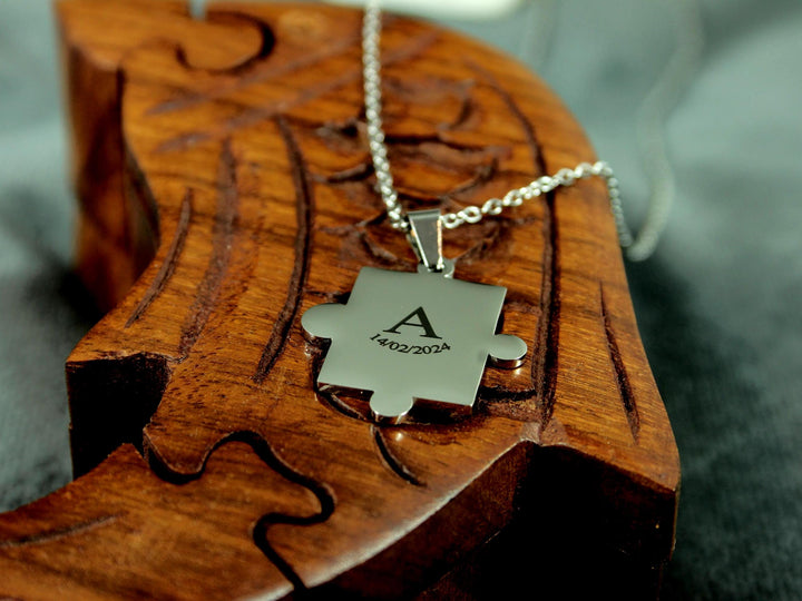 Custom Puzzle Charm Necklace