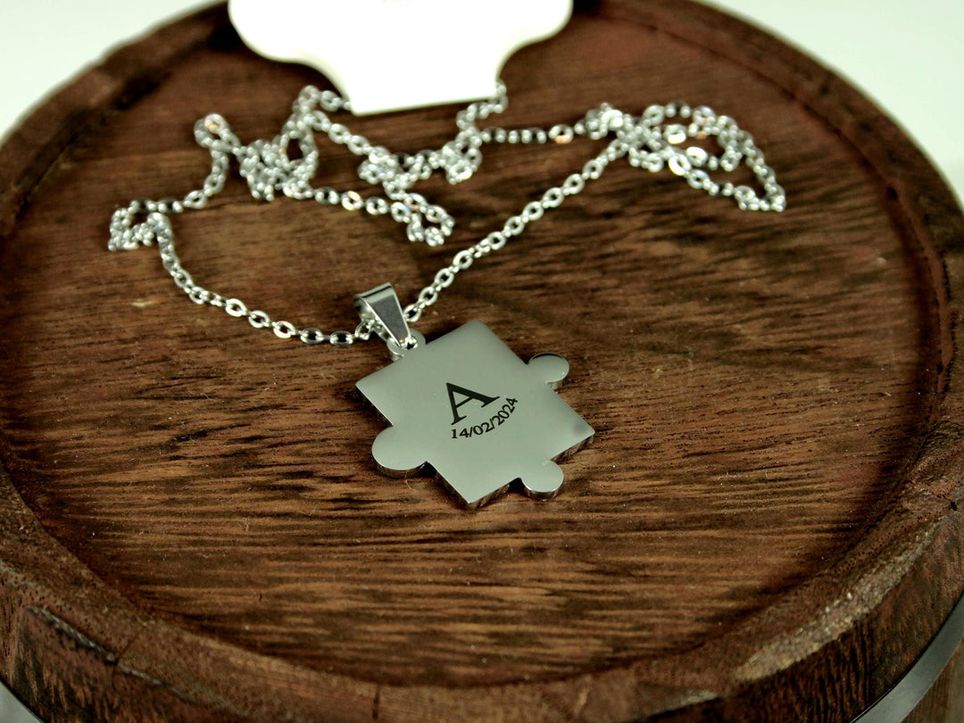 Custom Puzzle Charm Necklace