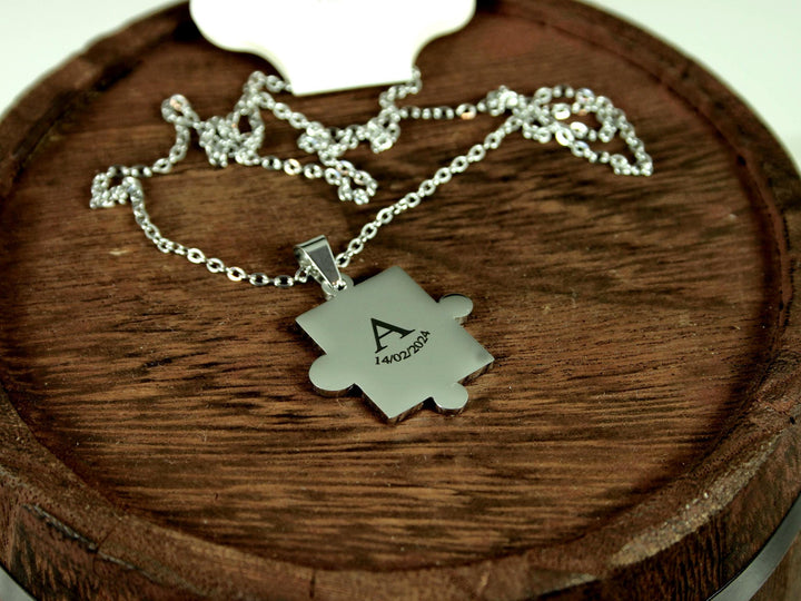 Custom Puzzle Charm Necklace