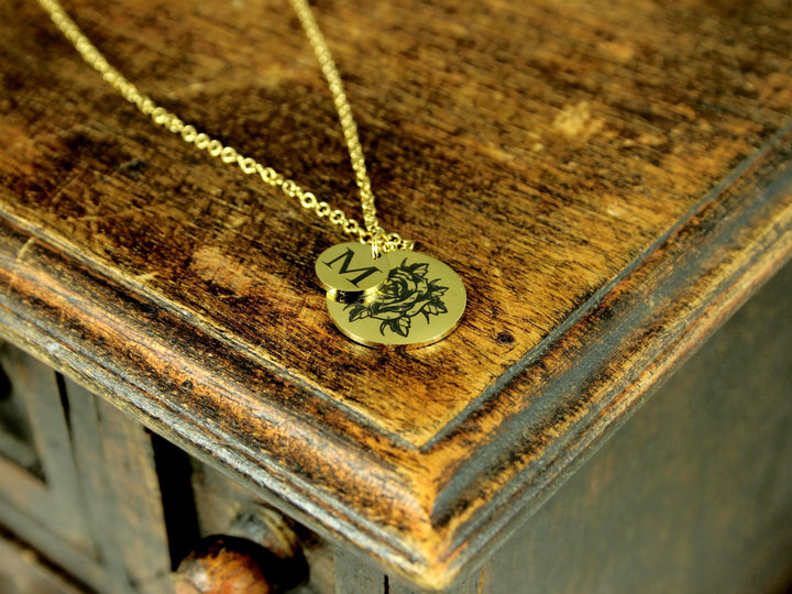 Gold Birth Flower Necklace