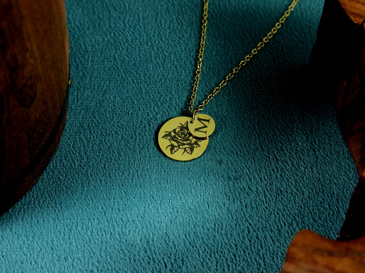 Gold Birth Flower Necklace