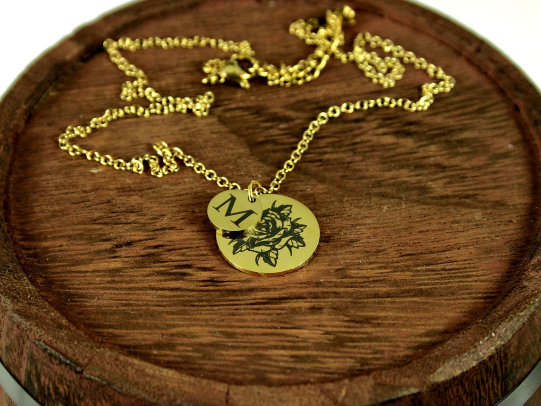 Gold Birth Flower Necklace