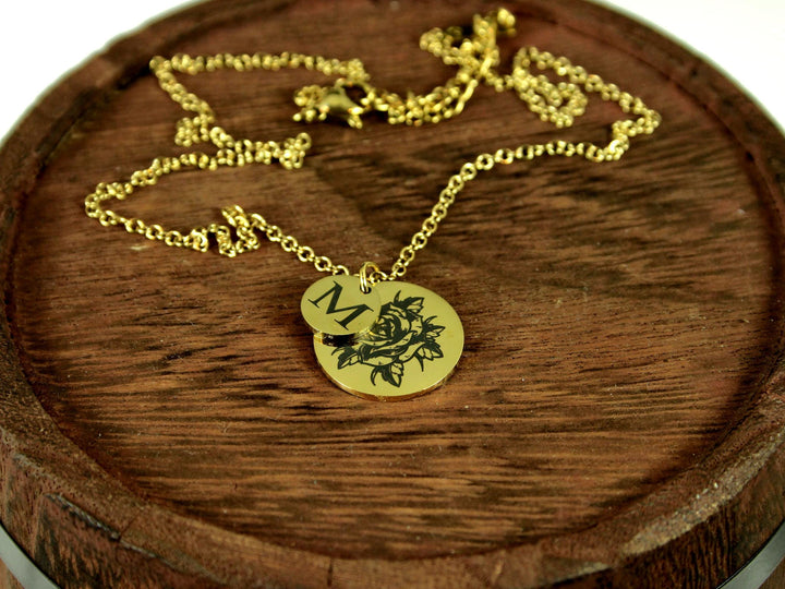 Gold Birth Flower Necklace