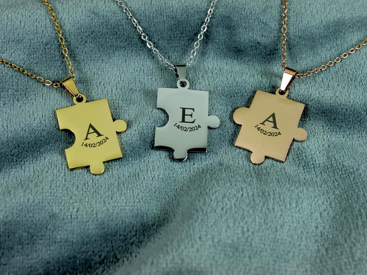 Couples Puzzle Piece Necklace