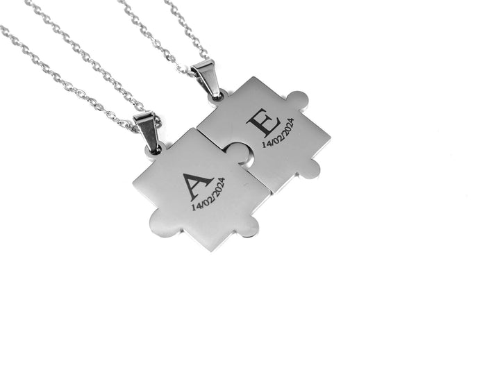 Couples Puzzle Piece Necklace