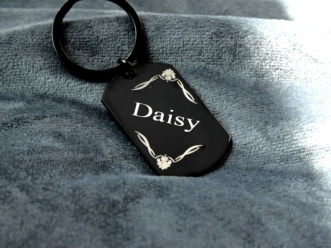 Personalised Dog Tag Keychain