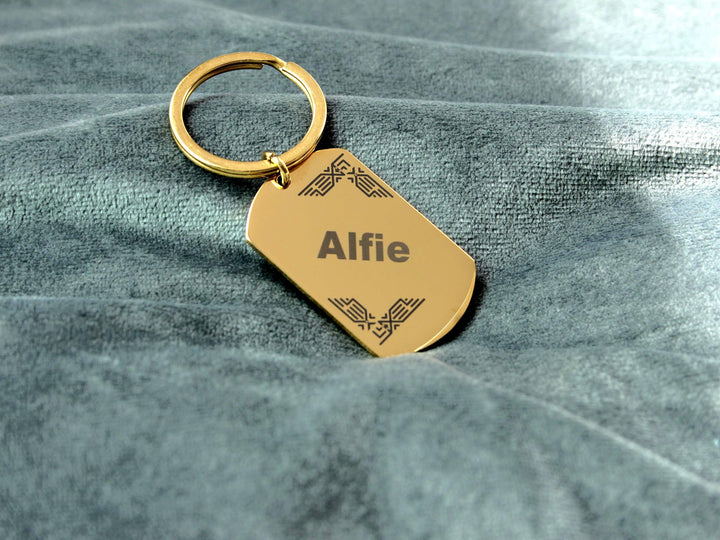 Personalised Dog Tag Keychain