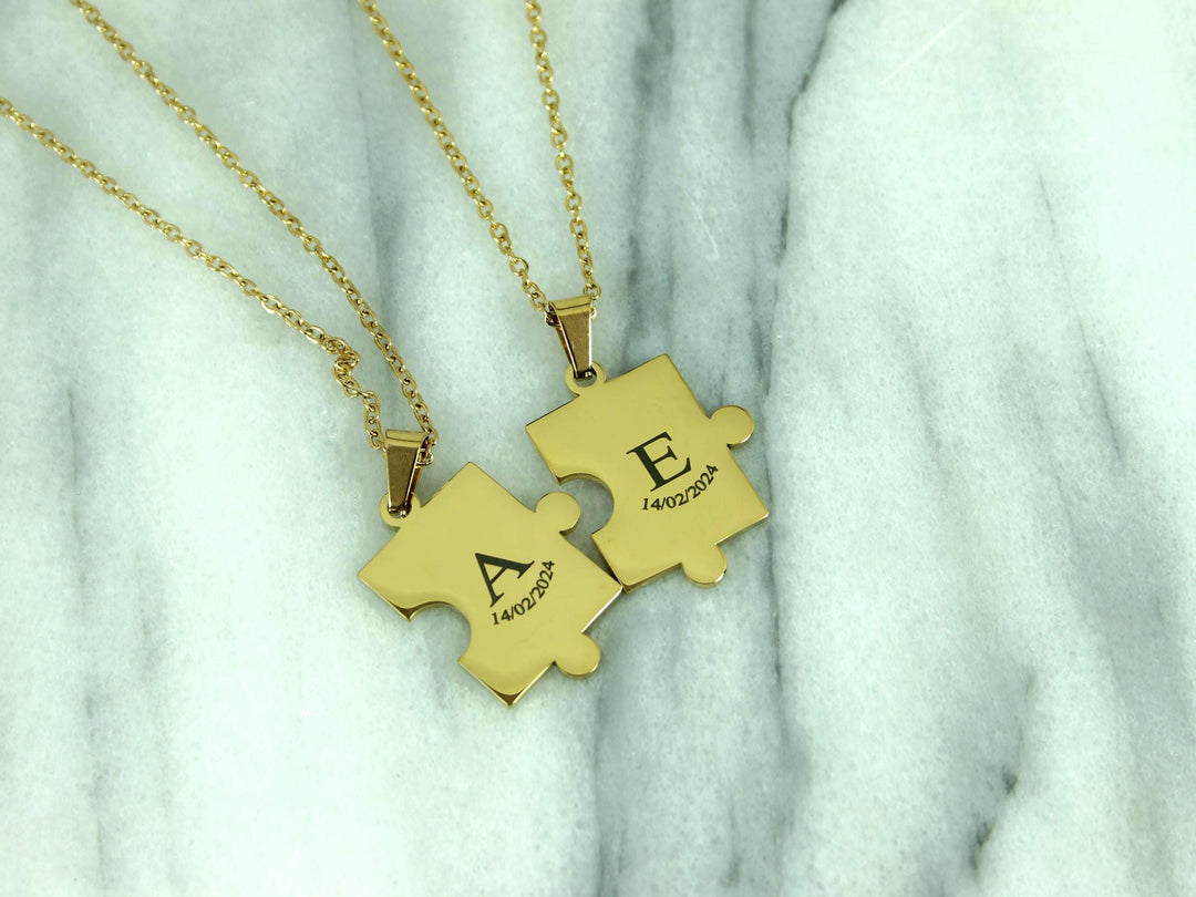 Couples Puzzle Piece Necklace